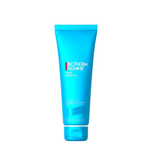 Biotherm Homme T-Pur Cleanser, a Clay-Like Unclogging And Purifying Facial Cleanser For Men with Normal to Oily Skin, with Sea Minerals, Zinc & mineral pearlite, Anti-Oil & Shine, 4.2 Fl. Oz.