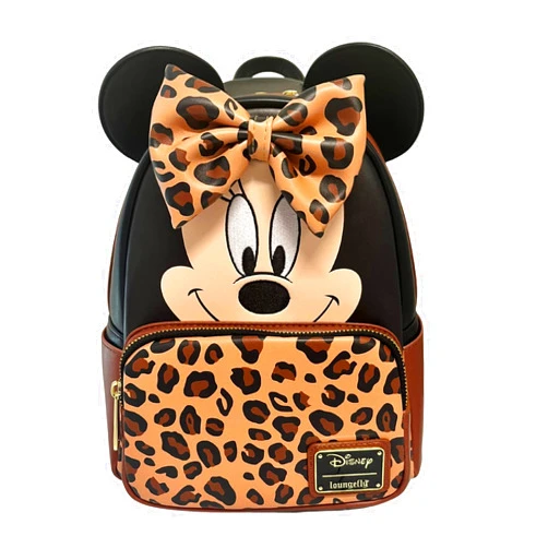 Loungefly Exclusive Disney Minnie Mouse Leopard Print Double Strap Shoulder Bag