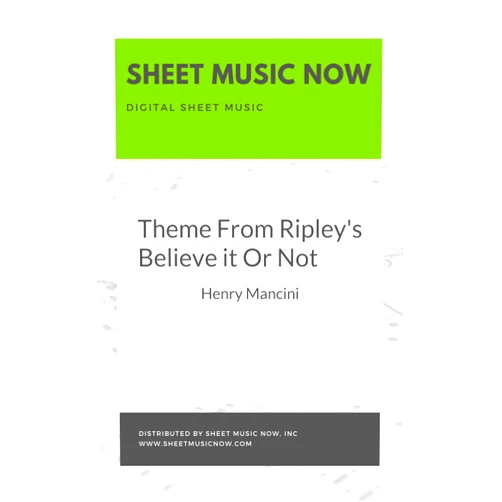 By Henry Mancini (Author) Format: Kindle Edition Theme From Ripley's Believe it Or Not