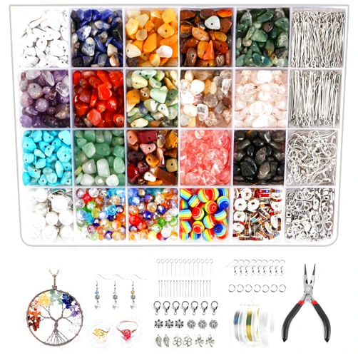 RUOMOXI Y Jewelry Making Supplies Kit-1200 Pcs,Crystal Beads for Jewelry Making, Earring/Necklace/Bracelet Making Kit for Adults with Beads for Jewelry Making,Crafts for Girls and Adults