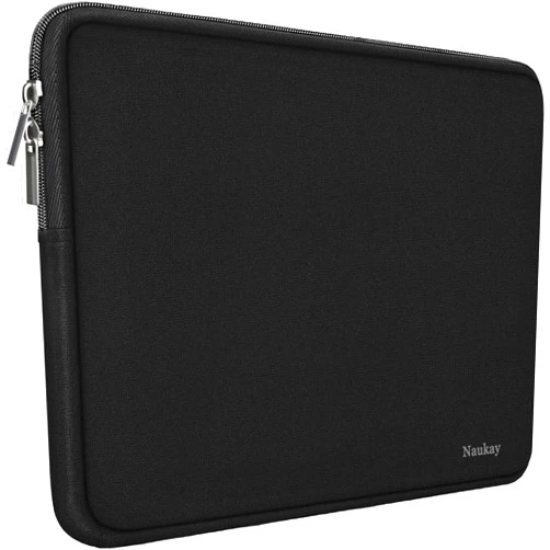 Naukay Laptop Case Sleeve,13-13.3 Inch Resistant Neoprene Laptop Sleeve/Notebook Computer Pocket Case/Tablet Briefcase Carrying Bag Compatible with MacBook Pro,MacBook Air,Notebook Computer-(Black)