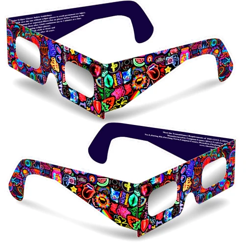 Gravitis Solar Eclipse Glasses - ISO Certified, Safe Viewing, Comfortable Fit, Unisex, Lightweight Frame for Adults & Kids (2)