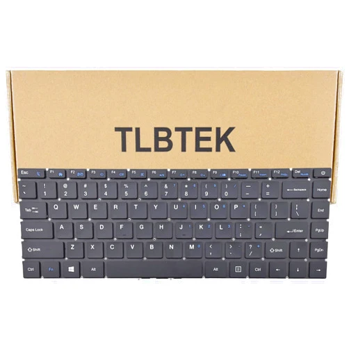 TLBTEK Keyboard Replacement Compatible with Gateway GWTN133-1 GWTN141-1BL GWTN141-5BK GWTN141-5GR，Chuwi GemiBook CWI514 CWI528 CWI529 CWI547，Multilaser Legacy PC230 PC231 Series Laptop Black