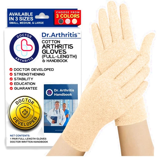 Dr. Arthritis Essentials Arthritis Gloves, Compression Gloves Ideal as Raynauds Gloves, Hand Brace for Arthritis