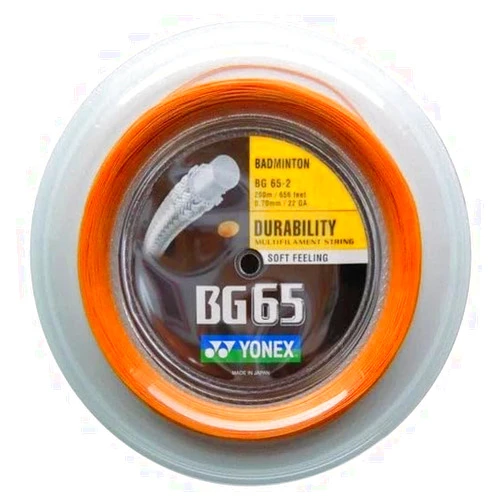 Yonex BG-65 Badminton String Reel (200m) Orange