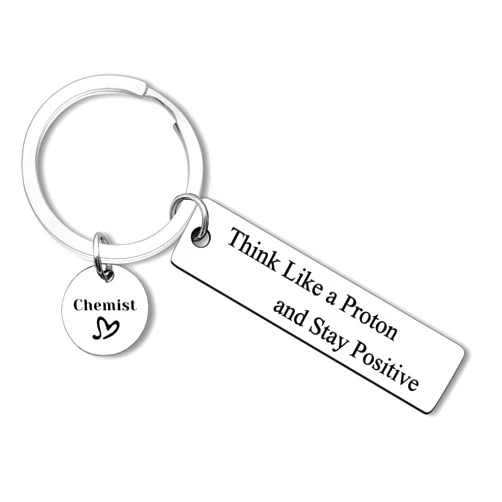 Dabihu Gifts for Chemist Keychain Chemistry Science Chemist Teacher Appreciation Gifts Inspirational Gifts for Scientist Physicist Science Graduation Gift Science Lovers Atomic Science Gift Coworker Gifts