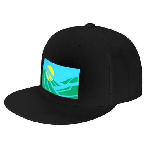 LOKLNEYK Flag of Walla Walla, Washington Trucker Snapback Hats for Men Baseball Cap Flat Bill Dad Hats