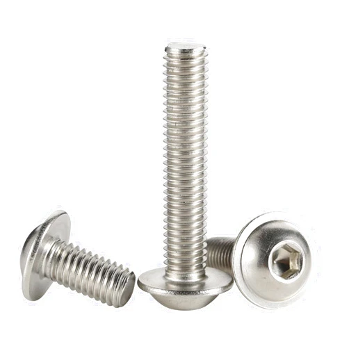 Mellewell M8-1.25 x 25mm Flanged Button Head Socket Cap Screw Bolts, 304 Stainless Steel 18-8, Allen Socket Drive, Bright Finish, Fully Threaded, Pack of 20