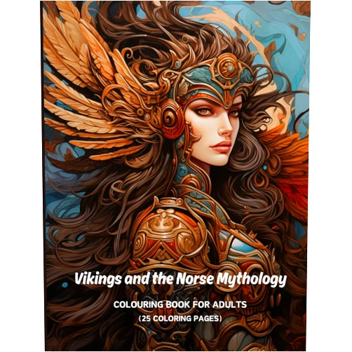 Rad Wlodarsky Vikings and the Norse Mythology - adult colouring book: Colouring Book with Norse Mythology Gods and Goddesses, Symbols and Creatures, Vikings - Drawing for Stress Relief and Relaxation