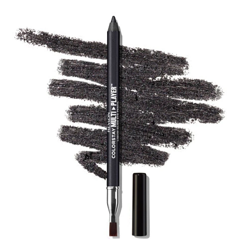 REVLON ColorStay Multiplayer Liquid-Glide Eye Pencil, Multi-Use Makeup With Blending Brush, Blends Then Sets, Creamy Texture, Waterproof, Smudge-proof, Longwearing, 401 Checkmate, 0.03 Oz