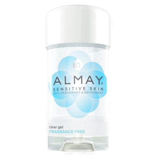 Almay Deodorant for Women, Gel Antiperspirant, Hypoallergenic, Dermatologist Tested for Sensitive Skin, Fragrance Free, 2.25 Oz