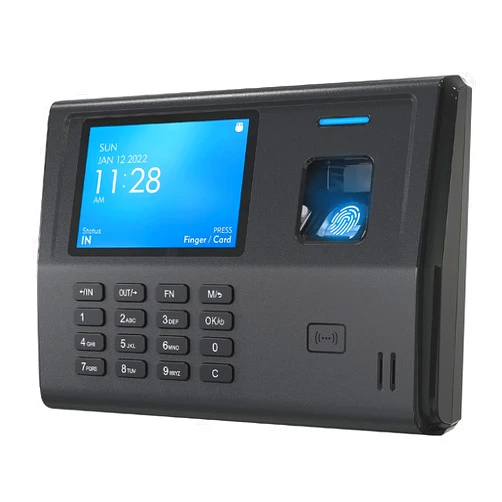 ANVIZ Time Clocks for Small Business Employees CX3 - No Monthly Fee No Software Required - Fingerprint Biometric Clock in and Out Machine - Right Out of The Box, Finger + RFID + Pin Punching