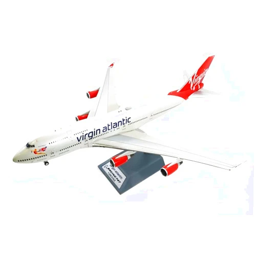 ACE HOBBY for WB Models for Virgin Atlantic Airways for Boeing 747-400 G-VROY with Stand 1:200 Aircraft Pre-Built Model