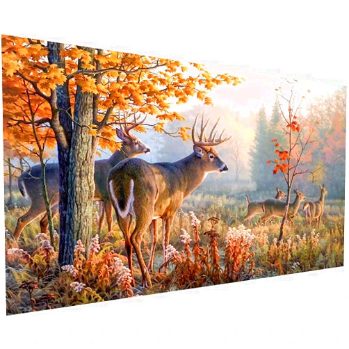 BOHADIY 5D Diamond Art Painting Deer, Large Size Deer Diamond Painting Kits for Adults,DIY Full Drill Arts and Crafts,Gem Art Painting with Diamond Home Wall Decor 27.5 X 15.7inch