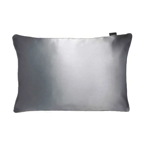 Night 100% Mulberry Silk Pillowcase 6A Grade Quality (Queen, Gray)
