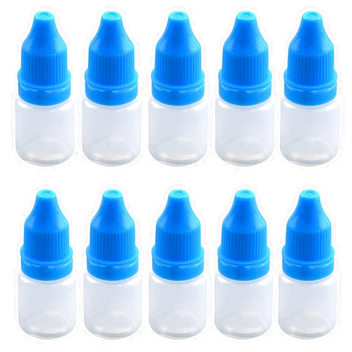 T Tulead 7ML Blue Dropper Bottles Squeezable Dropper Bottle Flexible Mini Dropper Bottle Plastic Empty Bottle 10PCS