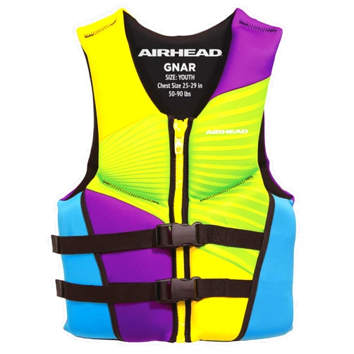 Airhead Gnar Kwick-Dry Neolite Flex Type III Life Jacket, US Coast Guard Approved, Secure Fit, Youth/Adult Sizes