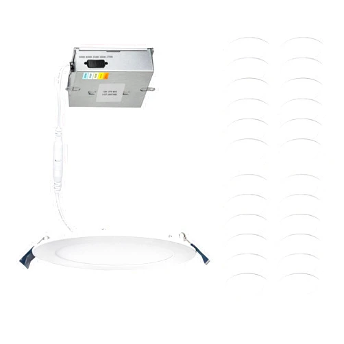 WAC Lighting, Lotos 4in LED Round 5-CCT Selectable 2700K-3000K-3500K-4000K-5000K Recessed Kit in White (Pack of 24)