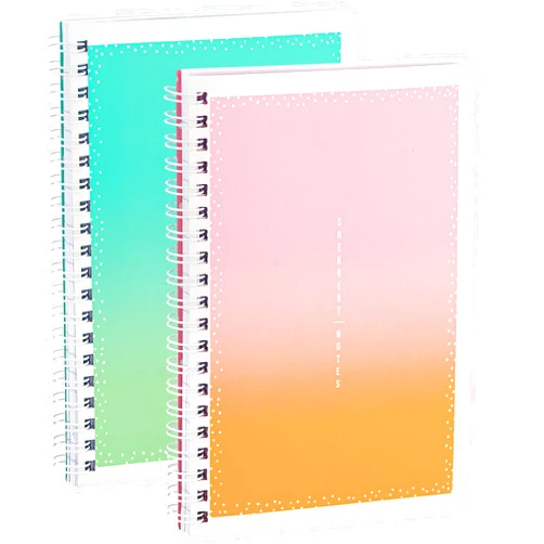 Emraw Uniquely Designed Spiral Notebook College Ruled Perforated Paper 80 Sheets with Interior Pockets 5 x 7