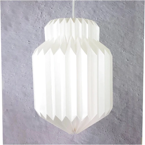Studio pleat LLC PENDULUM L - origami, paper lamp, pendant shade, indian, white, modern, japandi, scandinavian design, ecofriendly, minimalist