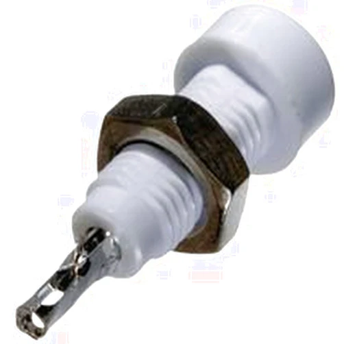 Johnson - Cinch Connectivity Tip Jack, 5700V, 10A, White - 105-0801-001