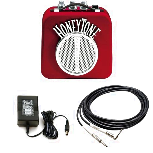 Danelectro N10B Honey Tone Mini Amp in Burgundy With 9V power Adapter and 5-Foot Right Angle Plug