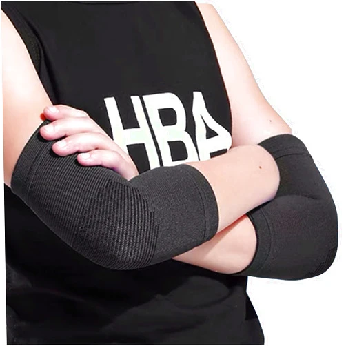 TXBONA Kids Arm Guard,Compression Elbow Pads,Children Elbow Sleeves,Elbow Protection for Cycling Sports Basketball Volleyball(1 PAIR) (Black)