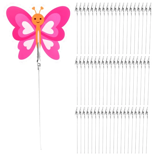 Sankoly 60 Pcs Metal Wire Alligator Clamp 6 Inches Long-Tailed Alligator Iron Clip DIY Card Clip Holder Stand Photo Holder Stand Memo Clip