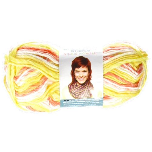 Bernat Spinrite Vickie Howell Sheep-ish Stripes Yarn, Citrus-ish