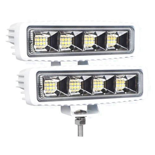 EXZEIT Waterproof Led Boat Lights, 2 pc 72W Deck/Dock Marine Lights 4000LMS 120°Flood Light, 6.3inch, 12/24 V Led Light Bar