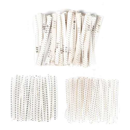 DIANN 4500pcs 1206 0805 0603 SMD Chip Resistor Assortment Kit 0-10M Ω ohm 60 Values (Each Value 25pcs) ±1% Tolerance Thick Film 0-10MR SMT Chip Resistors
