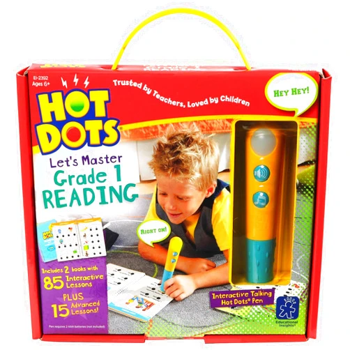 Educational Insights Hot Dots Let's Master 1st Grade Reading Set, Reading Workbooks, 2 Books with 100 Reading Lessons & Interactive Pen, Ages 6+