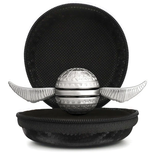 Umnodobn Silver Sphere Fidget Spinner Toy for Adults Kids, Magic Orb Hand Finger Spinners Toy, Anti Anxiety Toys for Stress Relief, Desk Toy Spin Fidgets Ball Focus Fidgeting Novelty Gift for Boys Girls