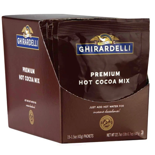Ghirardelli Premium Indulgence Hot Cocoa Mix, 1.5 oz (Pack of 15)