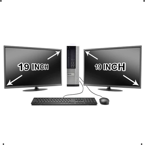Dell Optiplex 790 Core i5 3.1GHz, 1TB Hard Drive, 16GB Memory, Windows 10 x64, Dual 19 Monitors (Renewed)