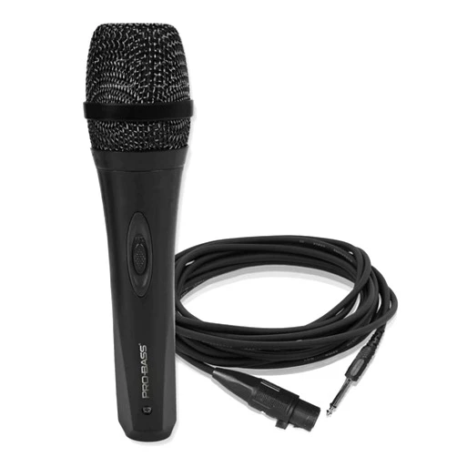Pro Bass PROMIC 500 - Professional Cardioid Microphone with 10ft XLR to TS Cable