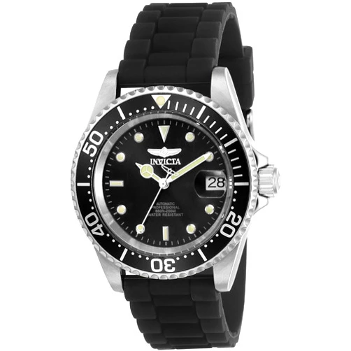 Invicta Men's Pro Diver Automatic Watch with Silicone Band, Black (Model 23678)