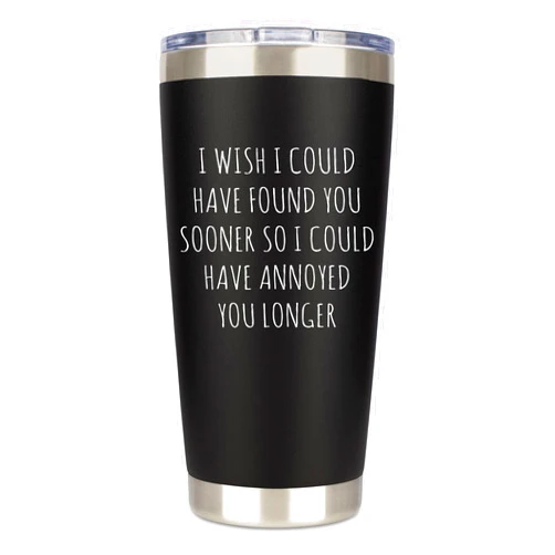 JENVIO Birthday Gifts for Husband or Wife | Stainless Steel Travel Tumbler/Mug w Lid 2 Straws and Gift Box for Coffee or Beer Cup | Funny Boyfriend Girlfriend Anniversary Stuff