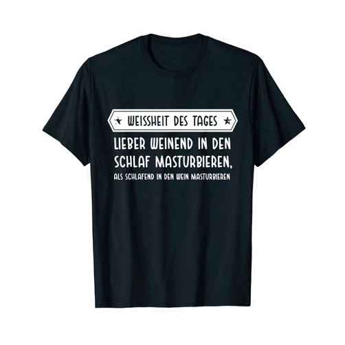 Lustige Sprüche Sarkasmus Ironie Design In Den Wein Masturbating Sarcastic Sayings T-Shirt