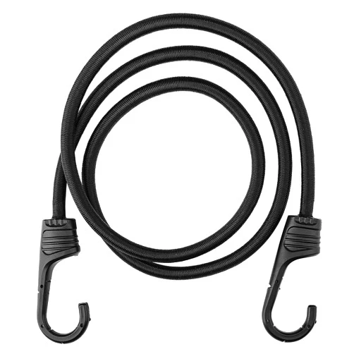 ZHOUBIN 48 Inch Black Bungee Cords with Hooks Heavy Duty, 1 Pcs