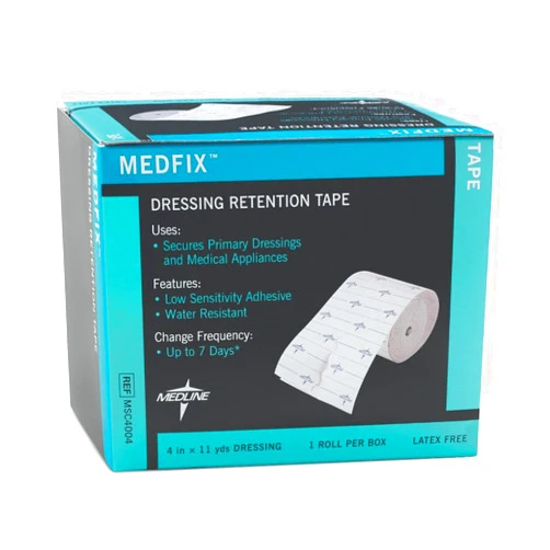 Medline MedFix Dressing Retention Tape with S-Release Liner, Secures Primary Dressings and Medical Appliances, 2
