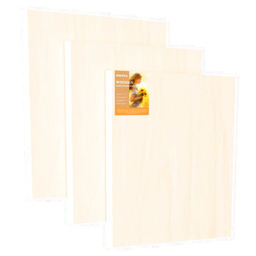 HANSILK Wooden Canvas Panels Board 12x12 Inch-Square Wooden Panels Art Wood Boards for DIY Painting Crafts Christmas Supplies
