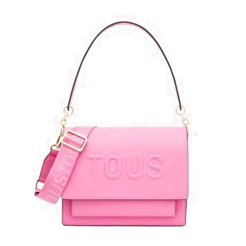 TOUS Women's Bandolera M. Audree T Brenda Rosa Oscuro Shoulder Bag, Dark Pink, mediano