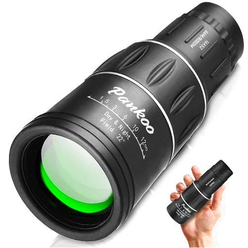 Pankoo 16X52 Monocular Telescope High Powered for Adults, 2023 Power Prism Compact Monoculars for Adults,HD Monocular Scope for Gifts, Outdoor Activity,Bird Watching,Hiking,Concert,Travelling