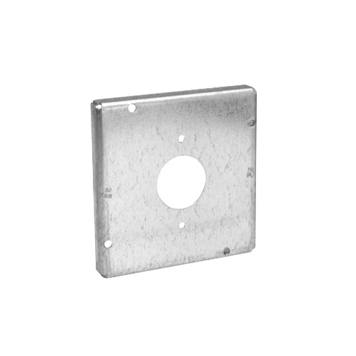 Cooper Crouse-Hinds Thepitt TP724 Single Receptacle Raised 4-11/16 Inch Square Box Raised Cover Steel 9 Cubic-Inch 1/2 Inch Depth