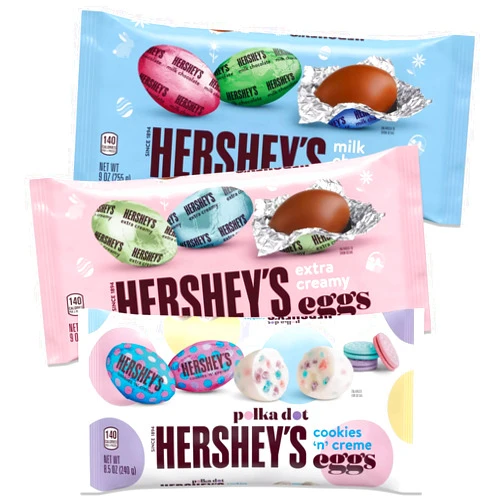 Snackivore Easter Chocolate Eggs Bulk Variety 3 Pack- Includes 1 Bag Each of Milk Chocolate, Extra Creamy Chocolate, and Cookies and Creme Easter Eggs.