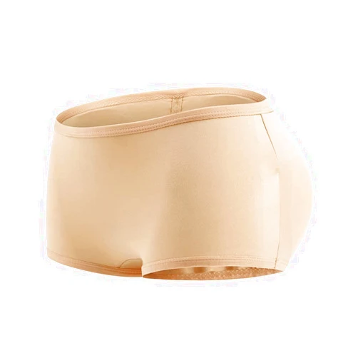 WEICHENS Butt Lifted Pads Underwear Pantie Boyshorts Invisible Shapewear Sexy Control Panties (L, Beige)