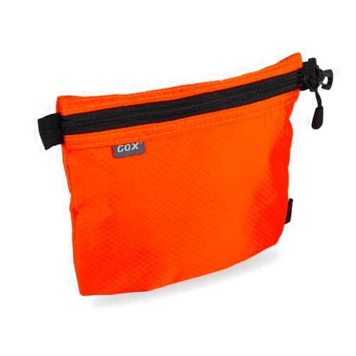 gox Small Toiletry Bag for Men Bulk Cosmetic Bag Dopp Kit Carry On Zipper Pouch Organization Nylon Small Packing Sack Waterproof(Orange)