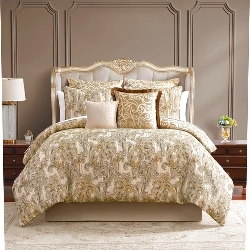 Waterford Arden 8 Piece Queen Comforter Set, Beige