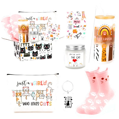 UNQJRY Gifts for Cat Lovers, Cat Lover Gifts for Women, Cats Mom Gift for Women, Cats Gift for Lovers, Birthday Present for Woman